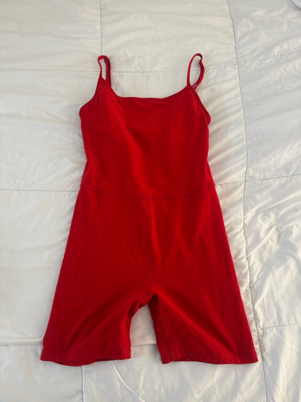 Beyond yoga Red Spaghetti-Strap Mini Romper